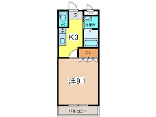 デヴァン・レジェール山花【2階】の間取り