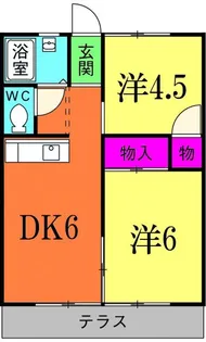 花嶋ハイツA【2階】の間取り