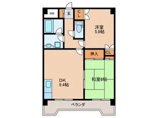 ロイヤルシティ国分駅前【4階】の間取り