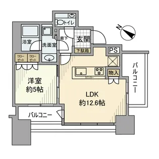 ローレルアイ恵比寿ピアース【10階】の間取り