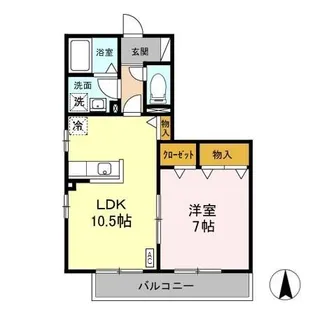 セジュール余川【3階】の間取り