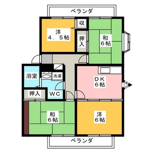 第2サンビレッジアサノB棟【2階】の間取り
