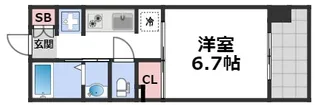 ル・パルトネール難波【2階】の間取り