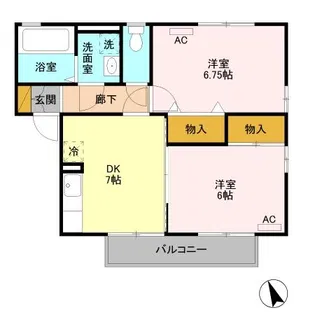 グランパルク C【1階】の間取り