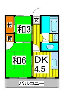 弥生マンション【1階】の間取り