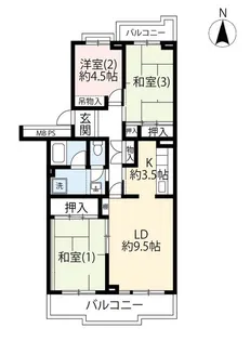 URエステート大南公園【2階】の間取り
