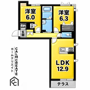 ヒルズ エルドラード【1階】の間取り