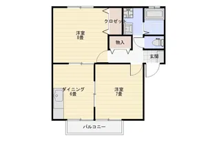 ジュネスコート片山【1階】の間取り