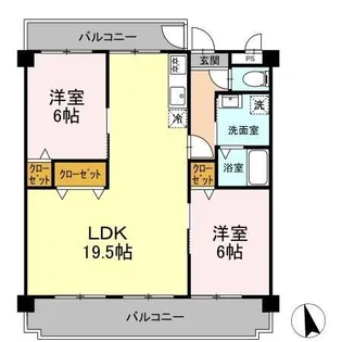 コーポ大脇【2階】の間取り