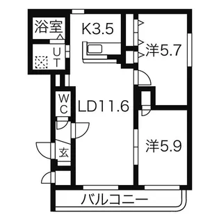 大光10番館【4階】の間取り