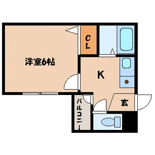 福岡県福岡市中央区渡辺通5【マンション】の間取り