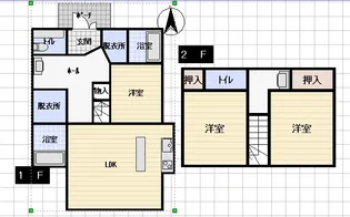 栃木県那須塩原市上横林【一戸建】の間取り