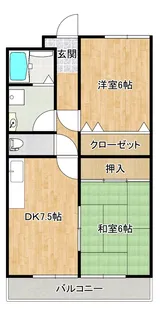 サンサンハイツI【2階】の間取り