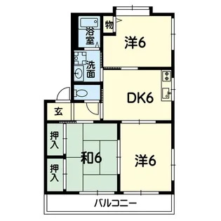 ディアスハイツ C棟【2階】の間取り