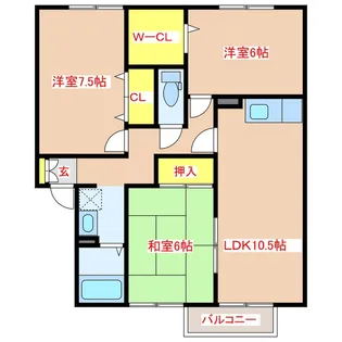 ラ・ファミール21【2階】の間取り
