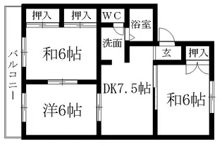 メゾン嶋津【1階】の間取り