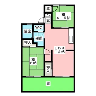 パレス希望【1階】の間取り
