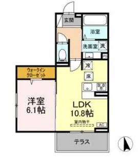 山梨県甲府市若松町【アパート】の間取り