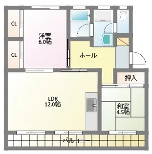 ◆第一パークサイドマンション【2階】の間取り