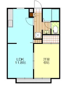 サンシティ-A【2階】の間取り