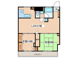 サンヒルズ金子【2階】の間取り