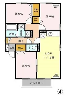 ウィル・フレア【2階】の間取り