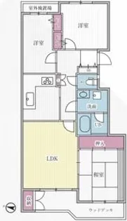 神奈川県横浜市神奈川区中丸【マンション】の間取り