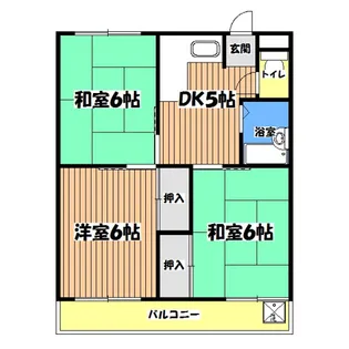 グリーンヒルズI【1階】の間取り