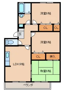 グリーンパーク【3階】の間取り