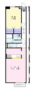 アムール優【1階】の間取り