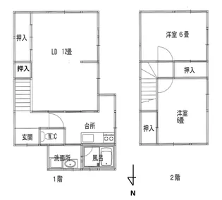 石川県金沢市三口町金【一戸建】の間取り
