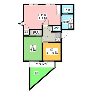 おーくたうん長久手A【1階】の間取り