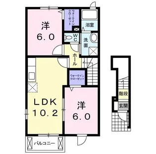ワンネスサピーA【2階】の間取り