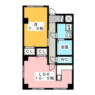 一ツ木ハイツ安井III【3階】の間取り