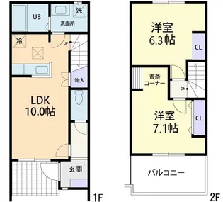 栃木県鹿沼市泉町【一戸建】の間取り