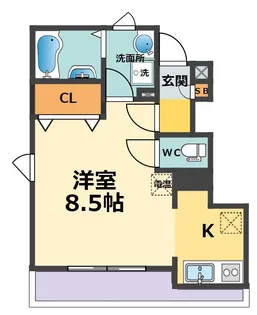 ル・シェール鳴尾【1階】の間取り