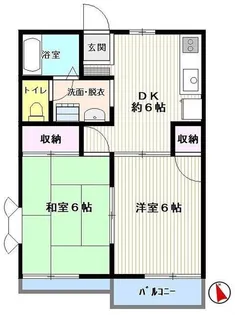 2DKの間取り画像