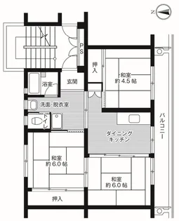 秋田県能代市能代町【マンション】の間取り