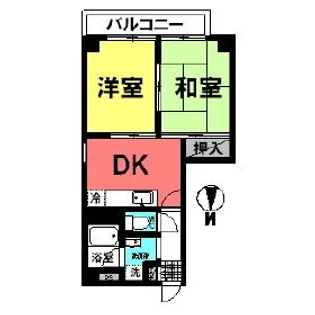 ロイヤル・ベル【5階】の間取り