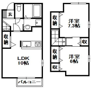 トレスオハス上津台【1階】の間取り