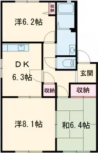 フレグランス・ヴィラ A【1階】の間取り