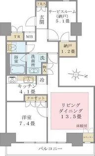 Brillia ist 東雲キャナルコート【10階】の間取り