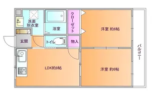 サンスクエア上町【3階】の間取り