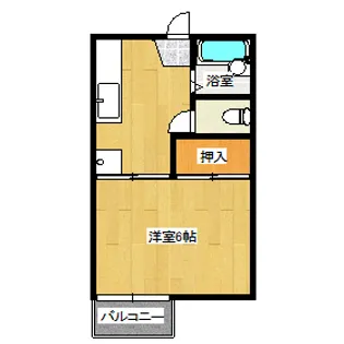 藤田コーポI【1階】の間取り