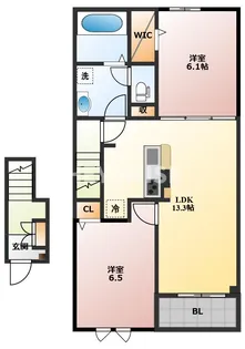 エミネント長田II【2階】の間取り