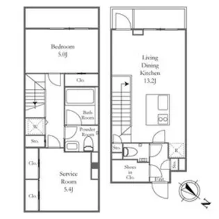 東京都目黒区上目黒3【マンション】の間取り