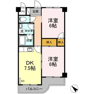 スカイプラザ【3階】の間取り