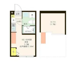 1Rの間取り画像