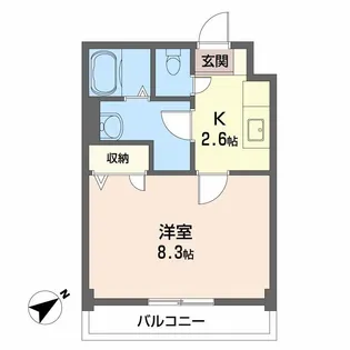 JRBハイツふしの【2階】の間取り
