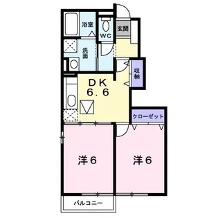 ベルメゾン・フローラC【1階】の間取り